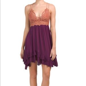 Free People Adella Slip Mini Dress